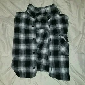 Black & white plaid flannel